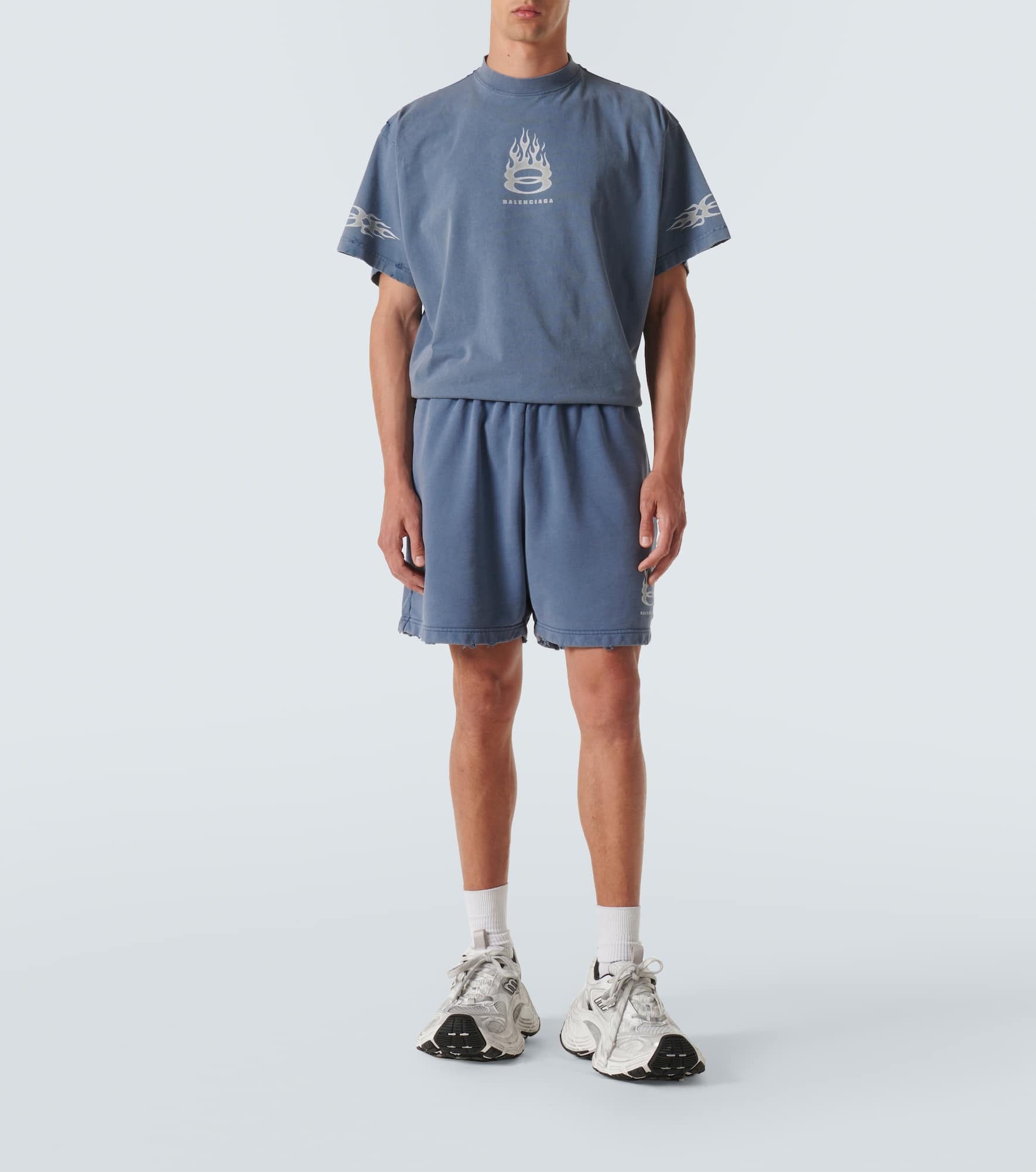 BALENCIAGA Burning Unity cotton jersey T-shirt | REVERSIBLE