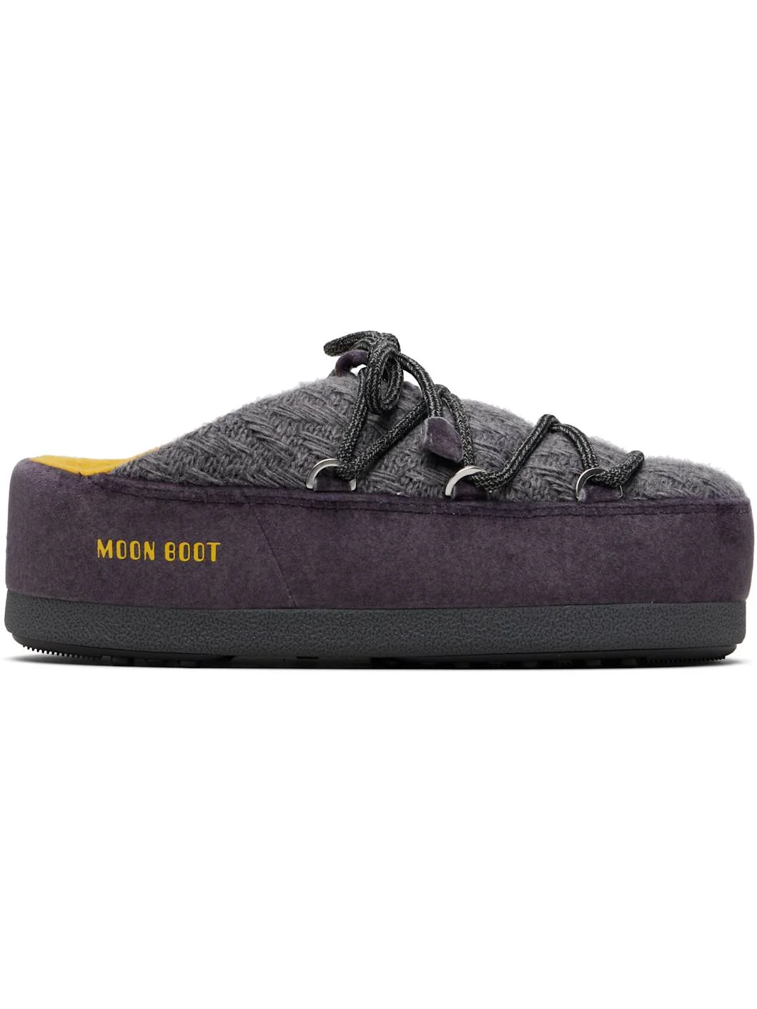Gray Moon Boot Edition EVX Knit Mule Loafers - 1