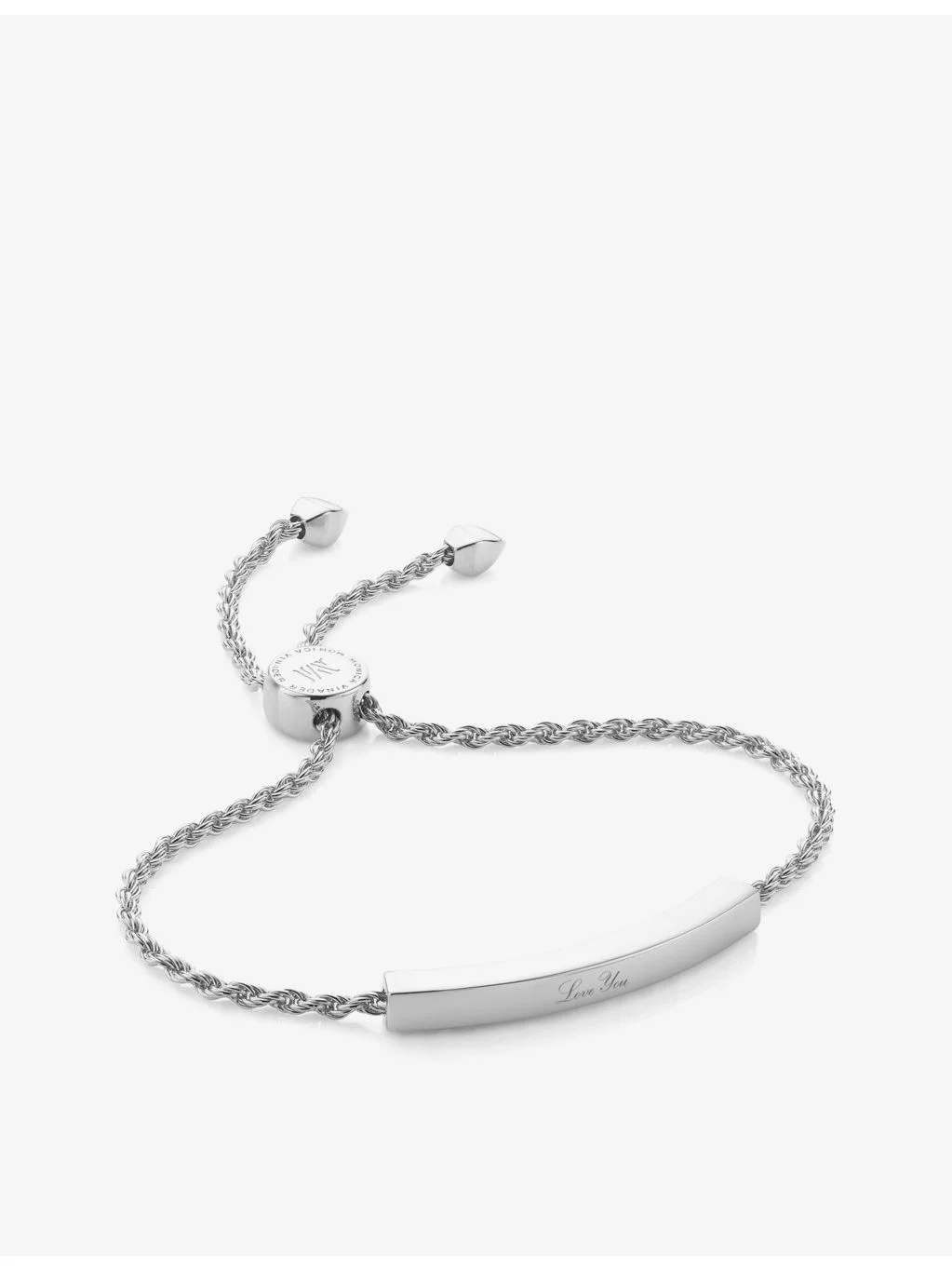 Linear sterling silver friendship bracelet - 1