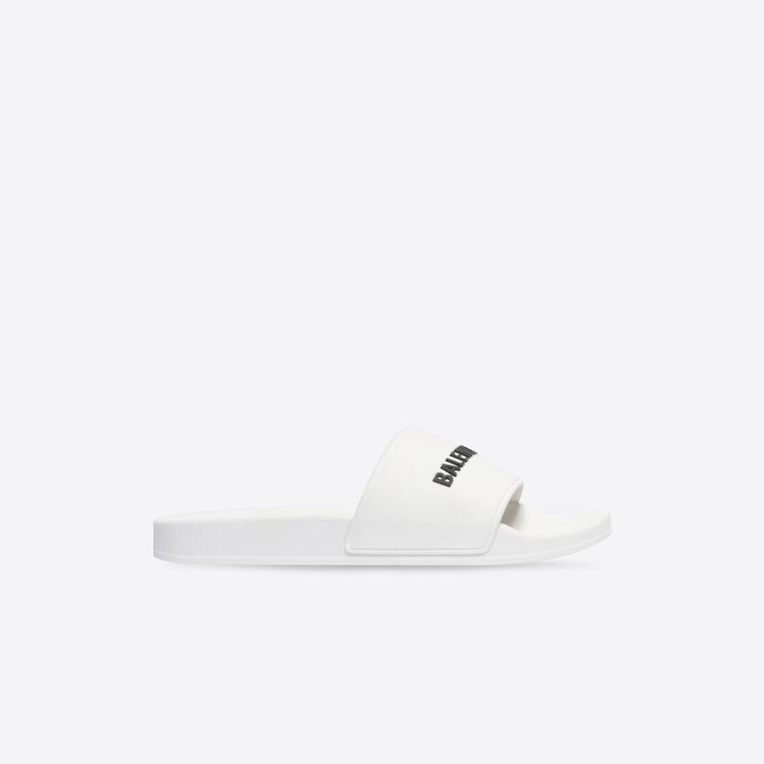 Men's Pool Slide Sandal in White Black - 1