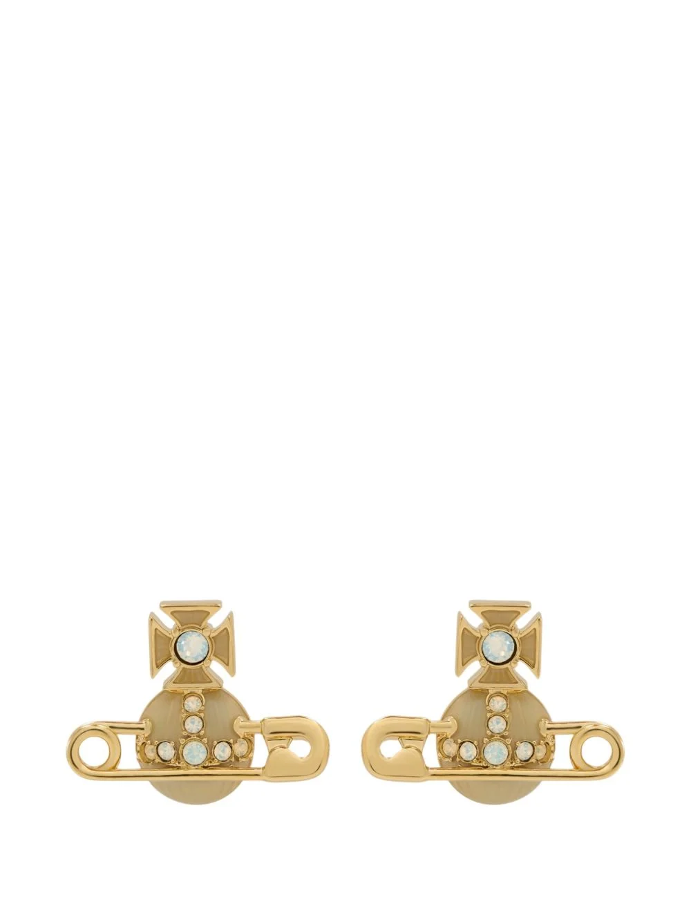 crystal orb earrings - 1