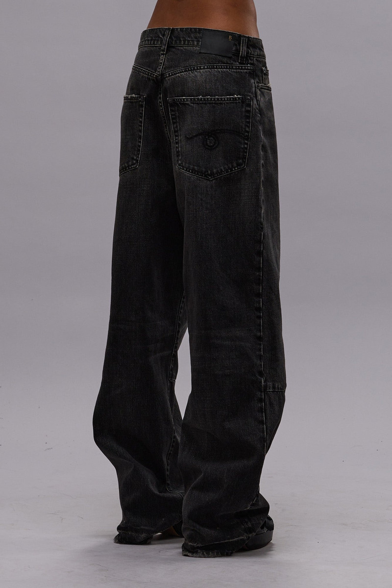 WAYNE ARTICULATED KNEE JEAN - ALTON BLACK -R13 6