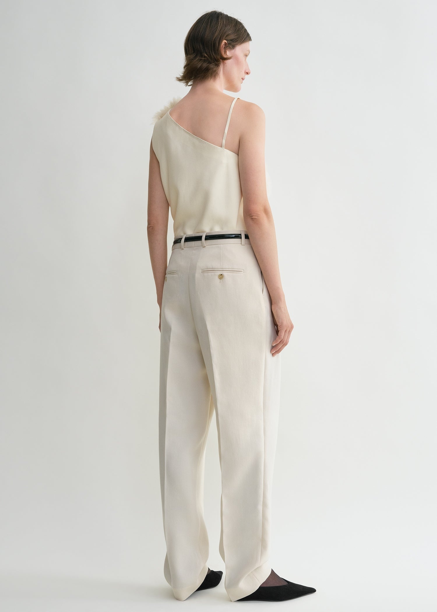 Shearling appliqué top macadamia - 5