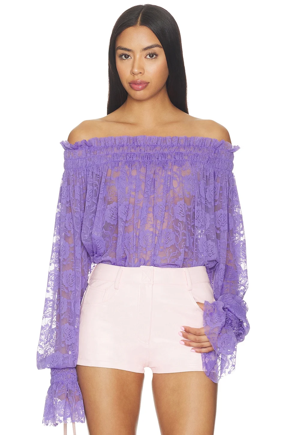 Long Sleeve Peasant Top - 1