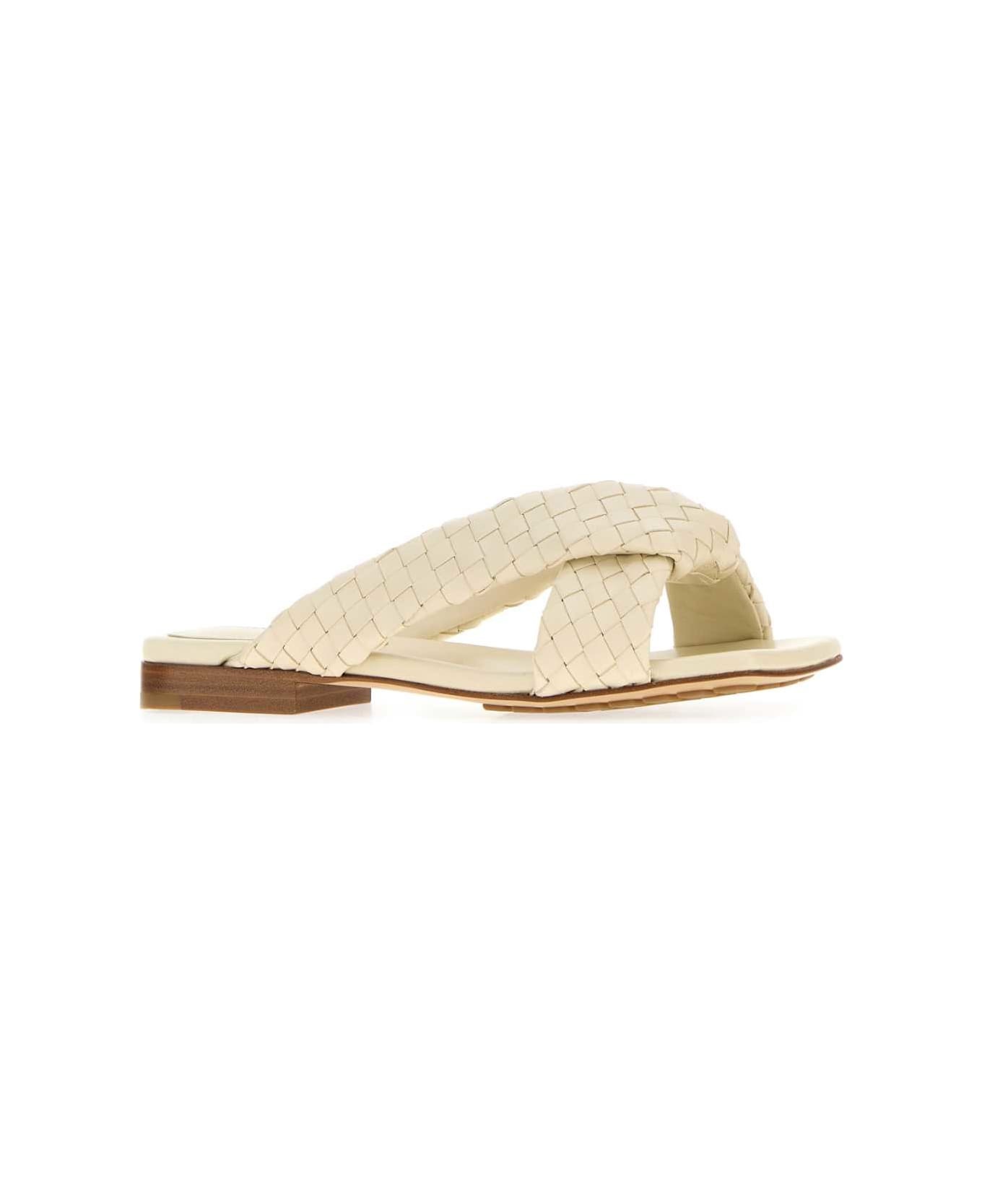 Ivory Nappa Leather Riva Slippers - 2