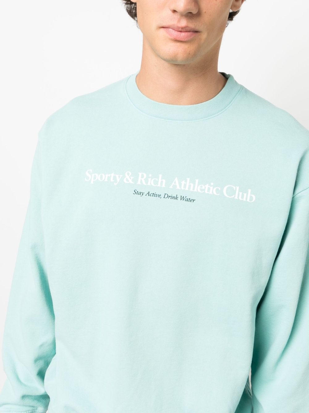 logo-print cotton sweatshirt - 6