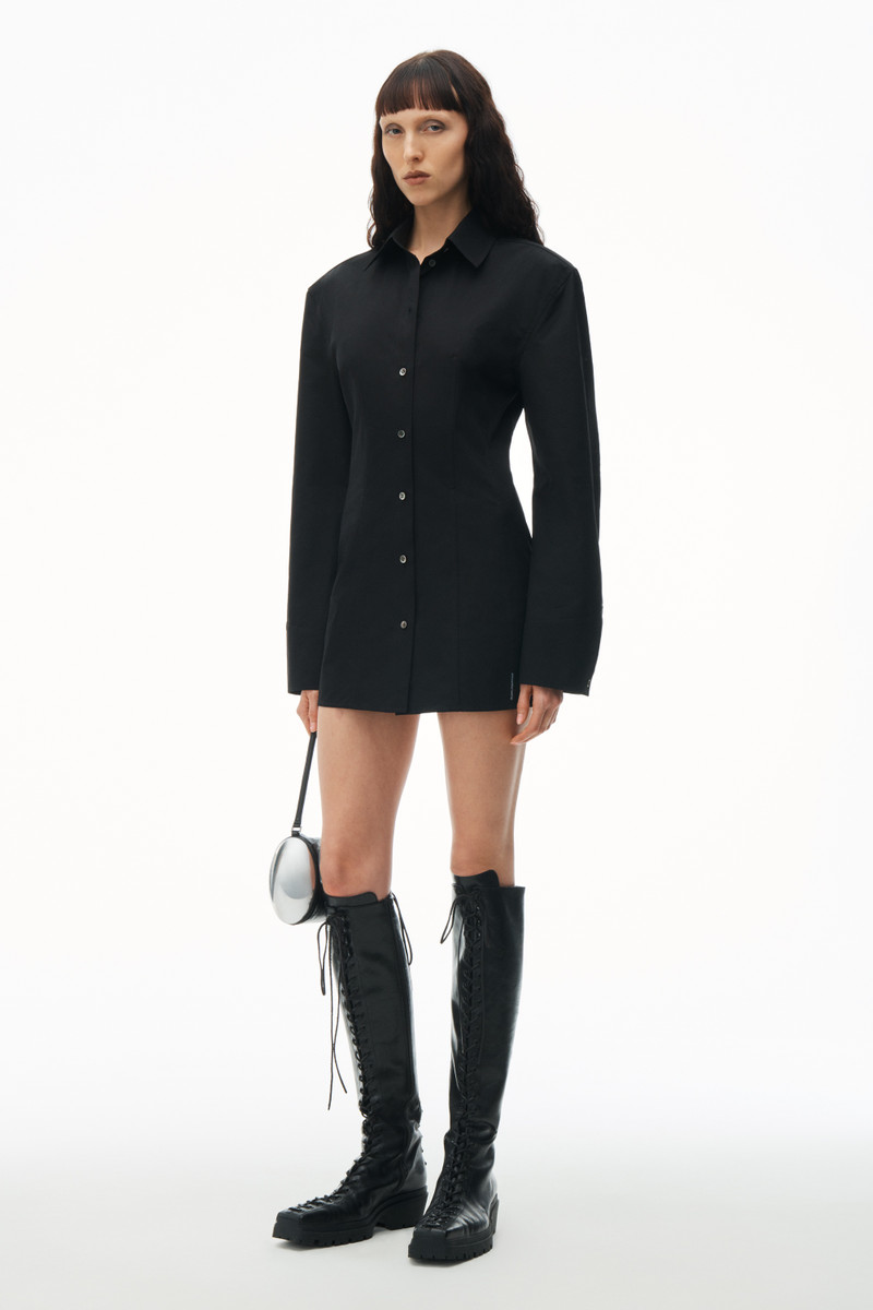 Alexander Wang Mini Shirtdress In Organic Cotton outlook