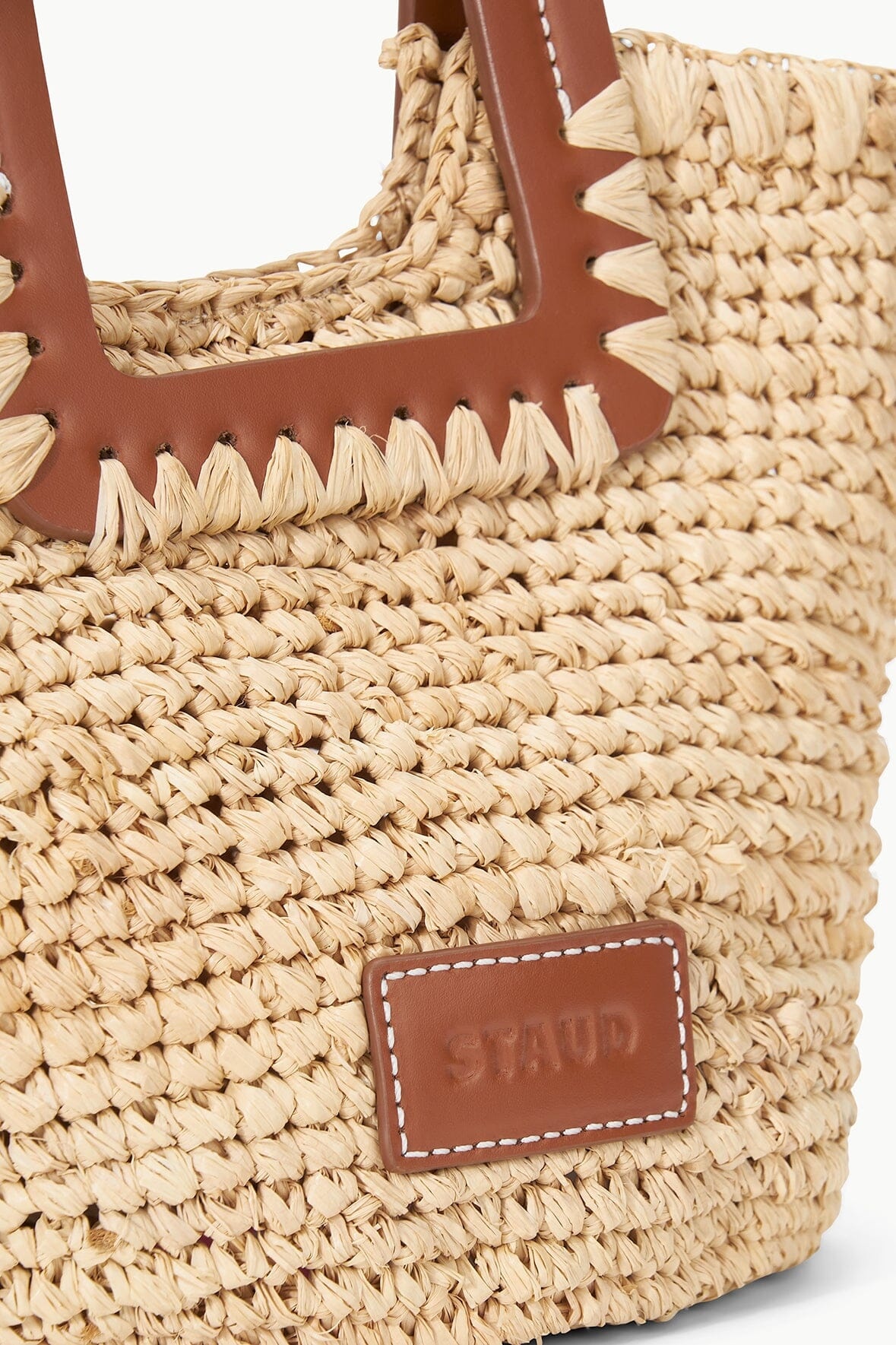 STAUD SHIRLEY MINI BUCKET BAG NATURAL TAN - 5