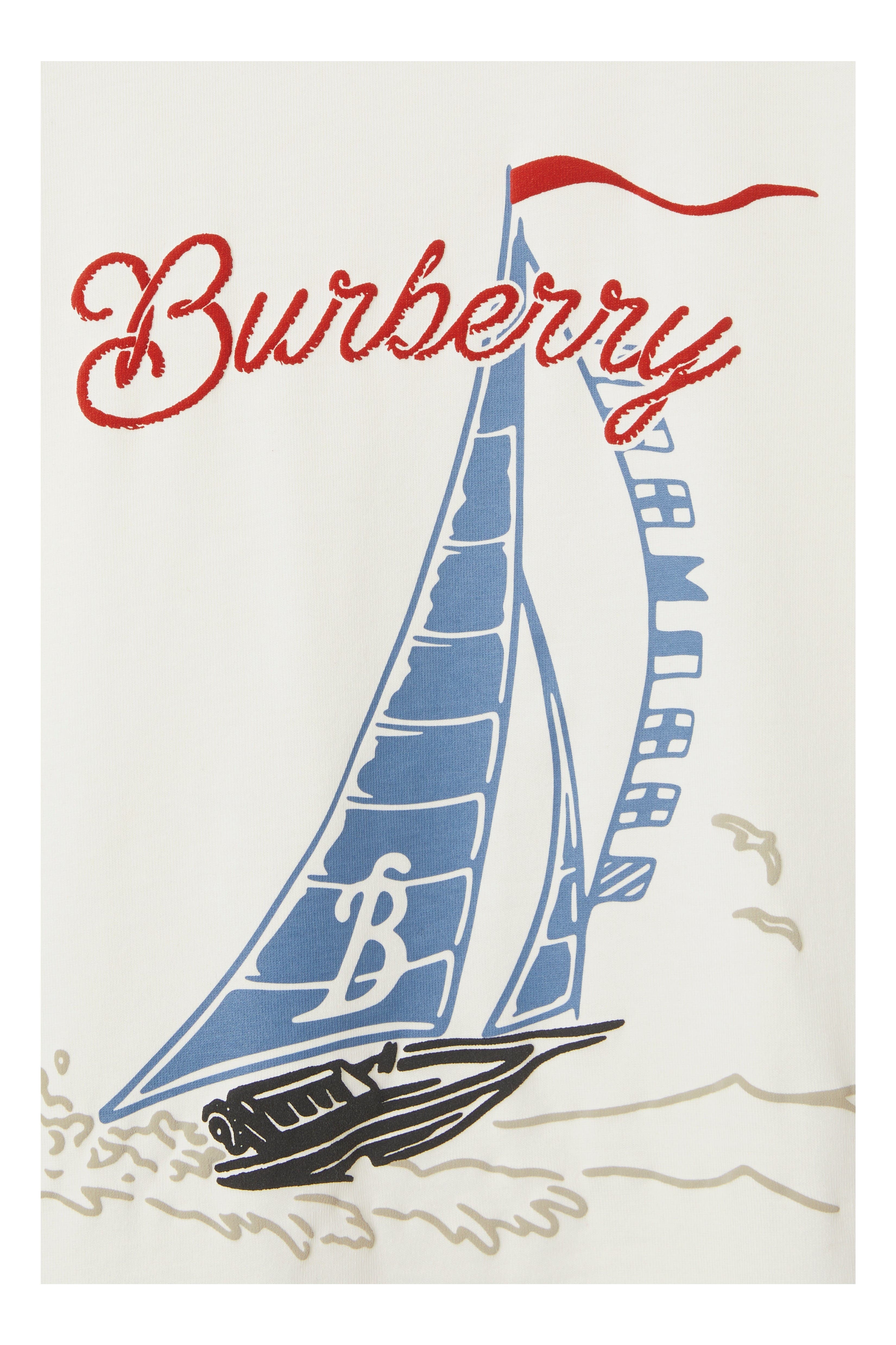 burberry Sailboat Cotton T-shirt in Chalk at Nordstrom - 5