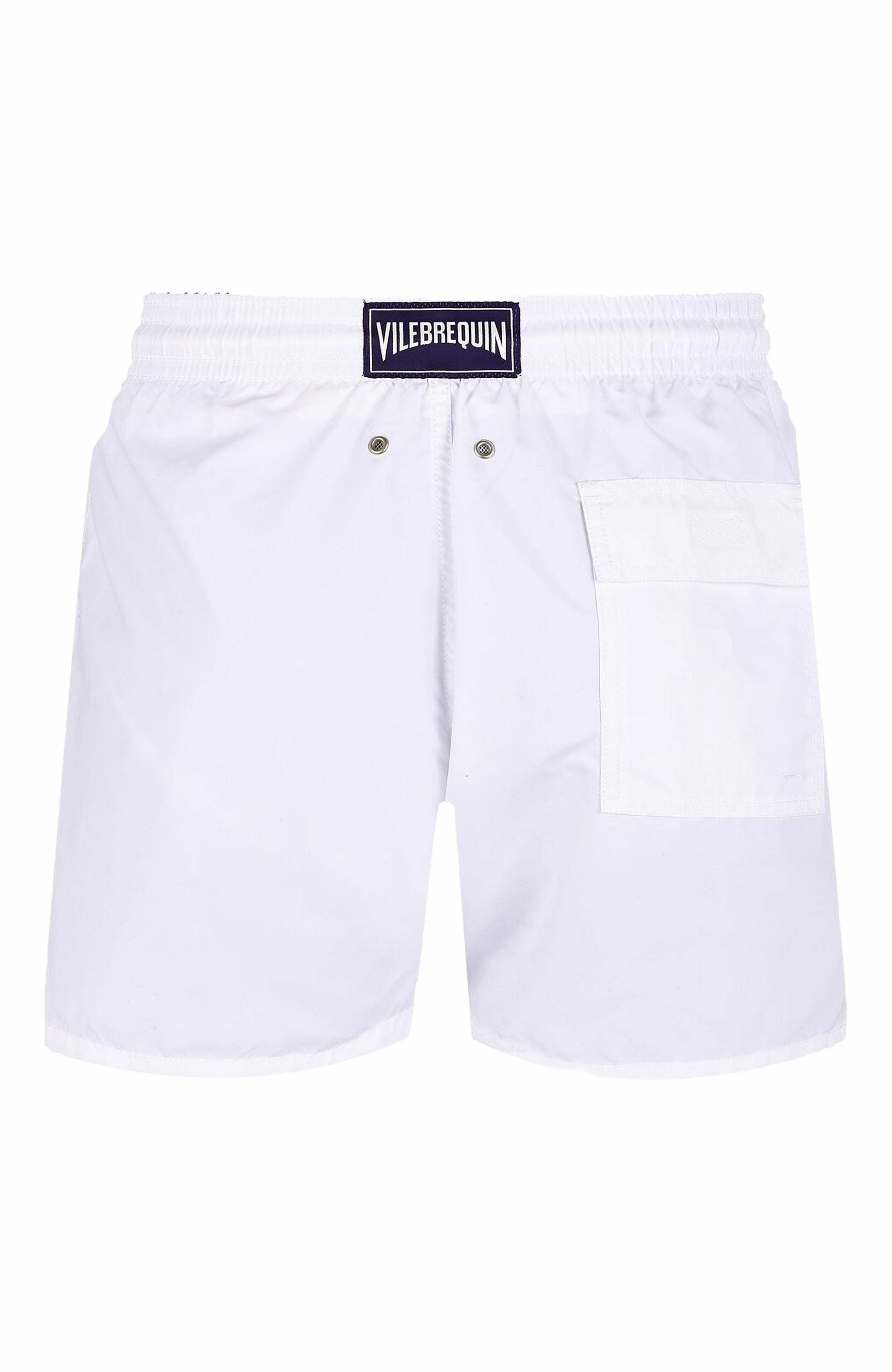 Vilebrequin Men's Solid Recycled Polyamide Swim Shorts in Blanc at Nordstrom - 2