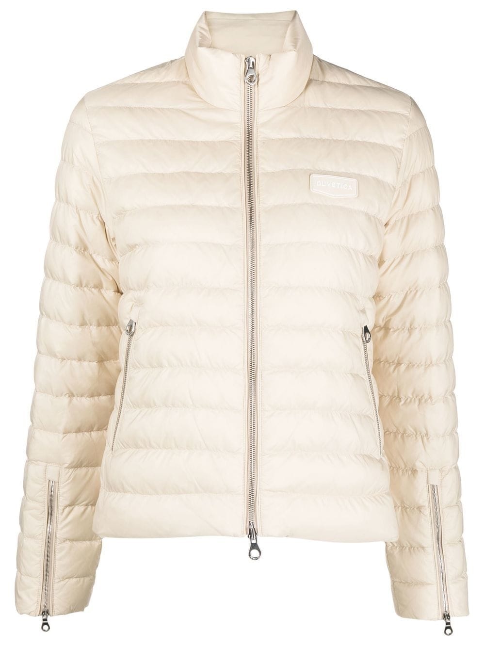 Bedonia logo-patch quilted jacket - 1
