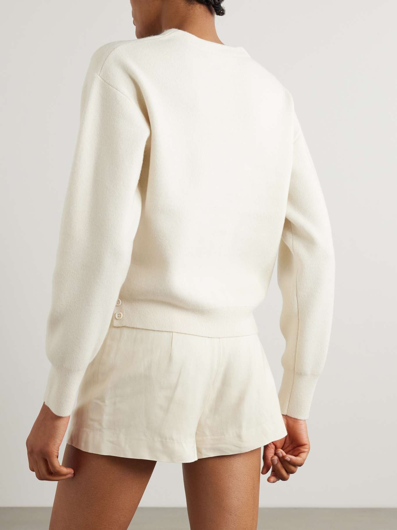 Collegiate cashmere cardigan Cream - 3