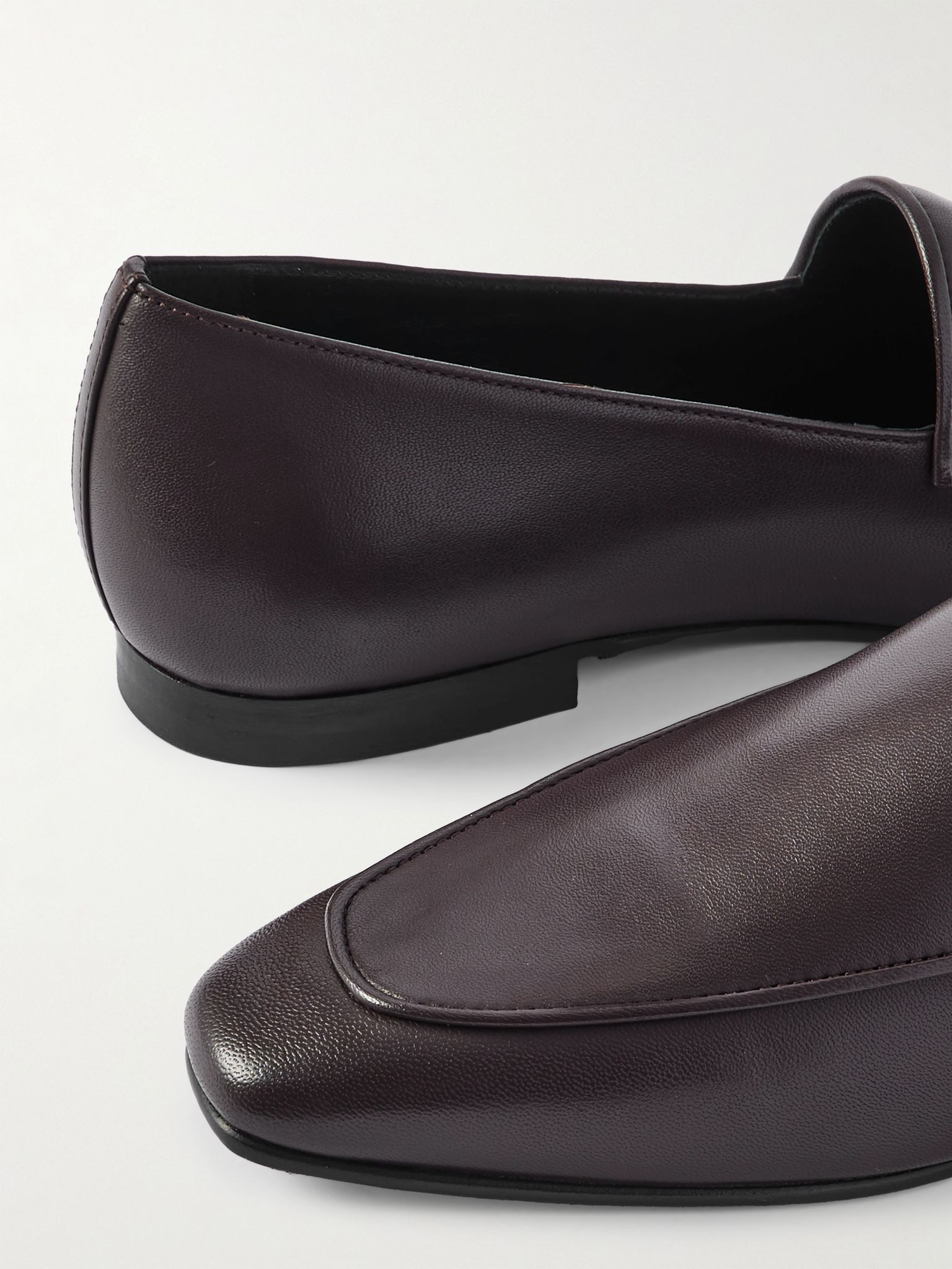 Cora leather loafers Chocolate - 4