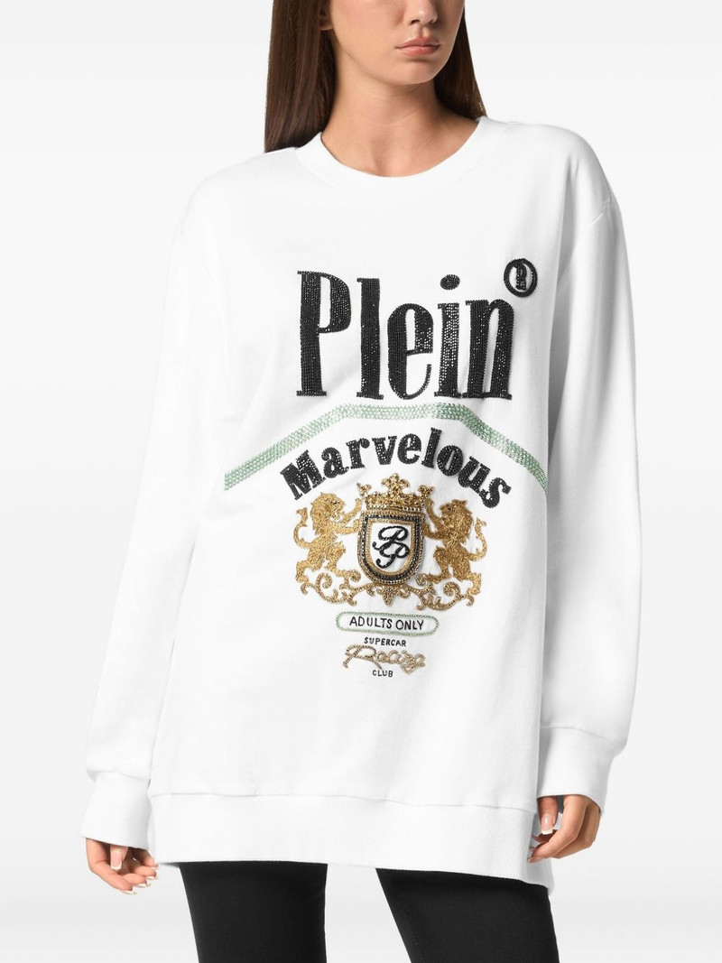 PHILIPP PLEIN logo-embellished sweatshirt outlook