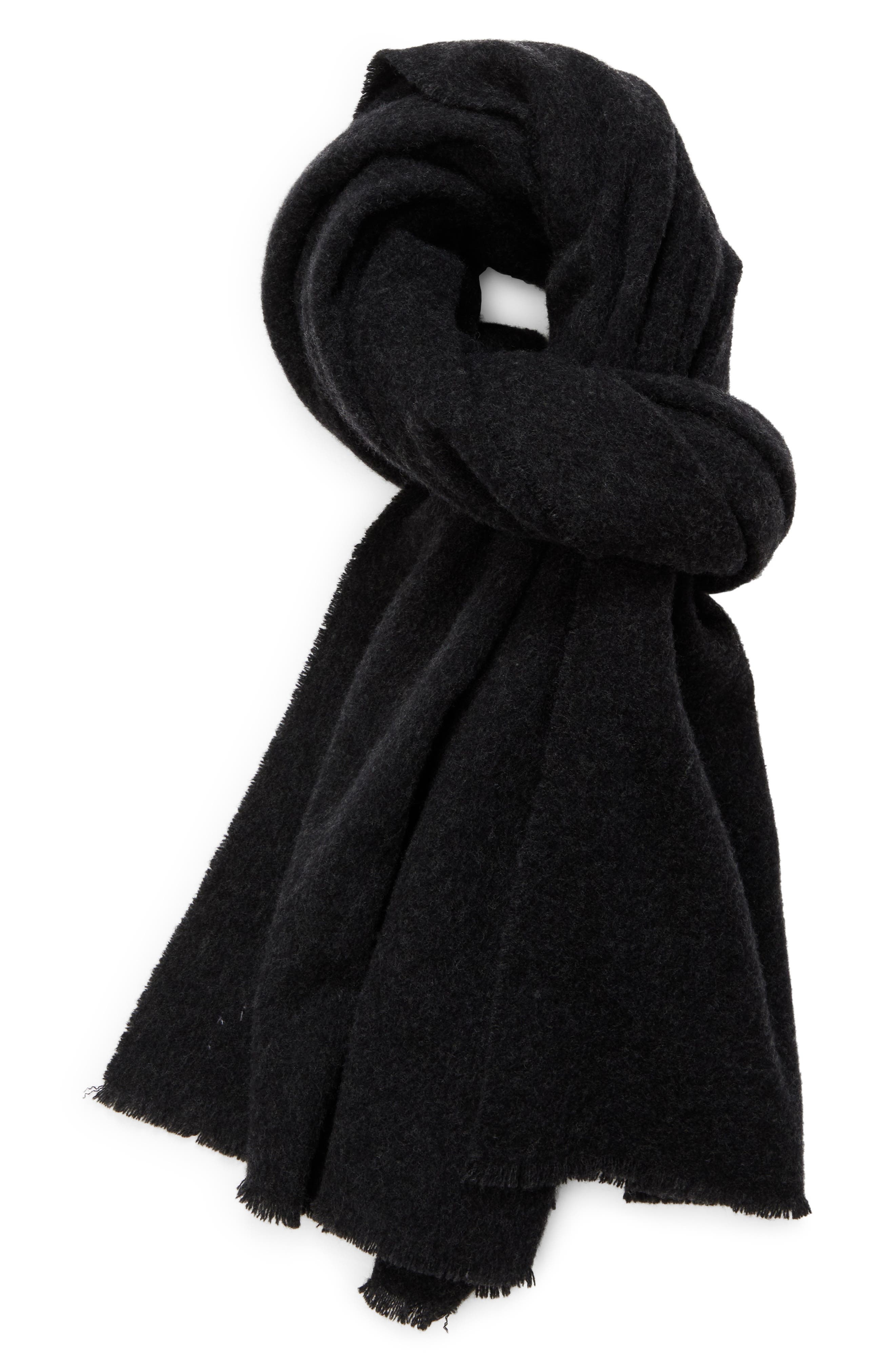 TOTEME Classic Wide Virgin Wool Scarf in Dark Grey Melange at Nordstrom - 3
