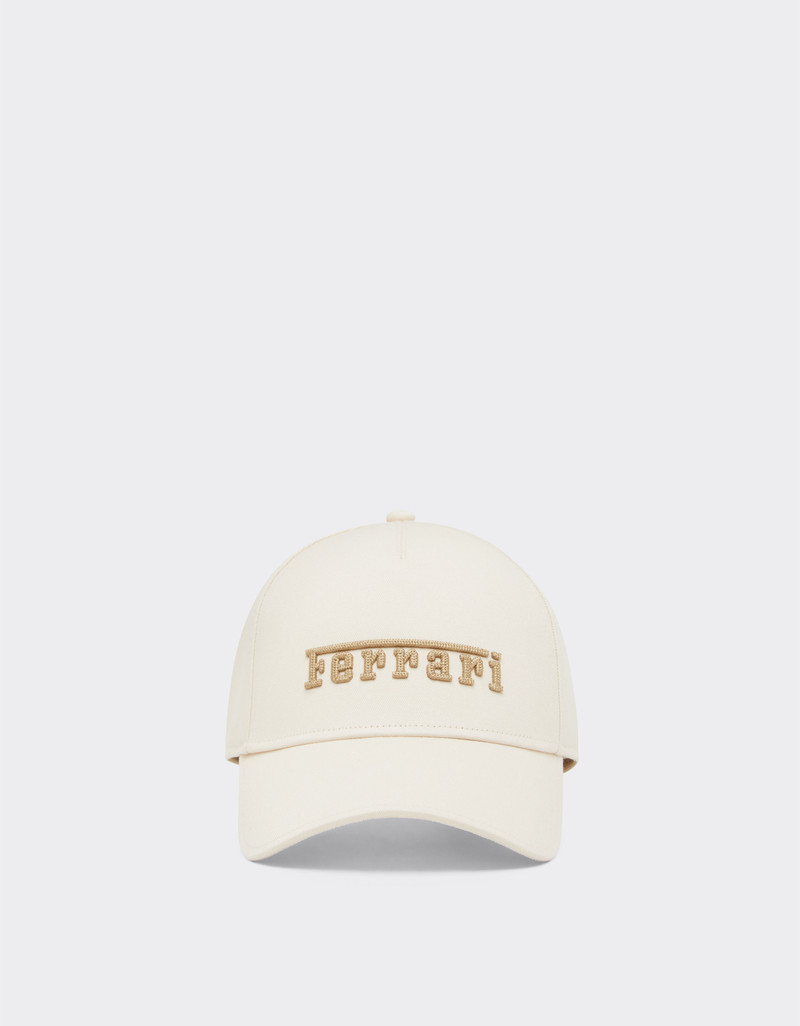 Baseball cap with embroidered Ferrari logo 1