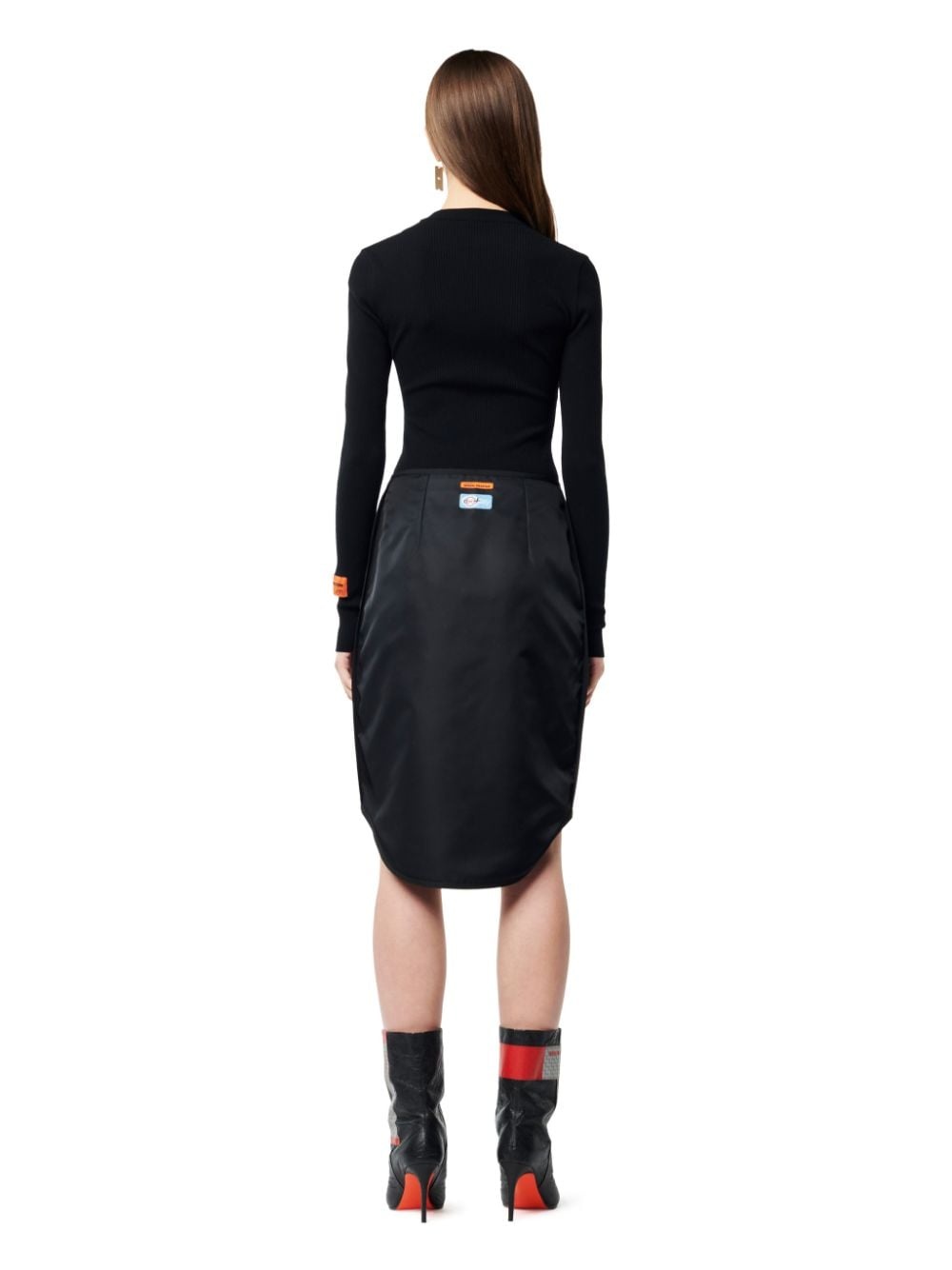 EX-RAY NYLON LONG SKIRT - 4