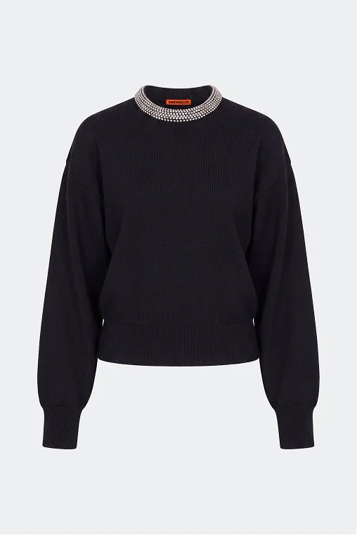 Lillian Embellished Sweater In Black - 1