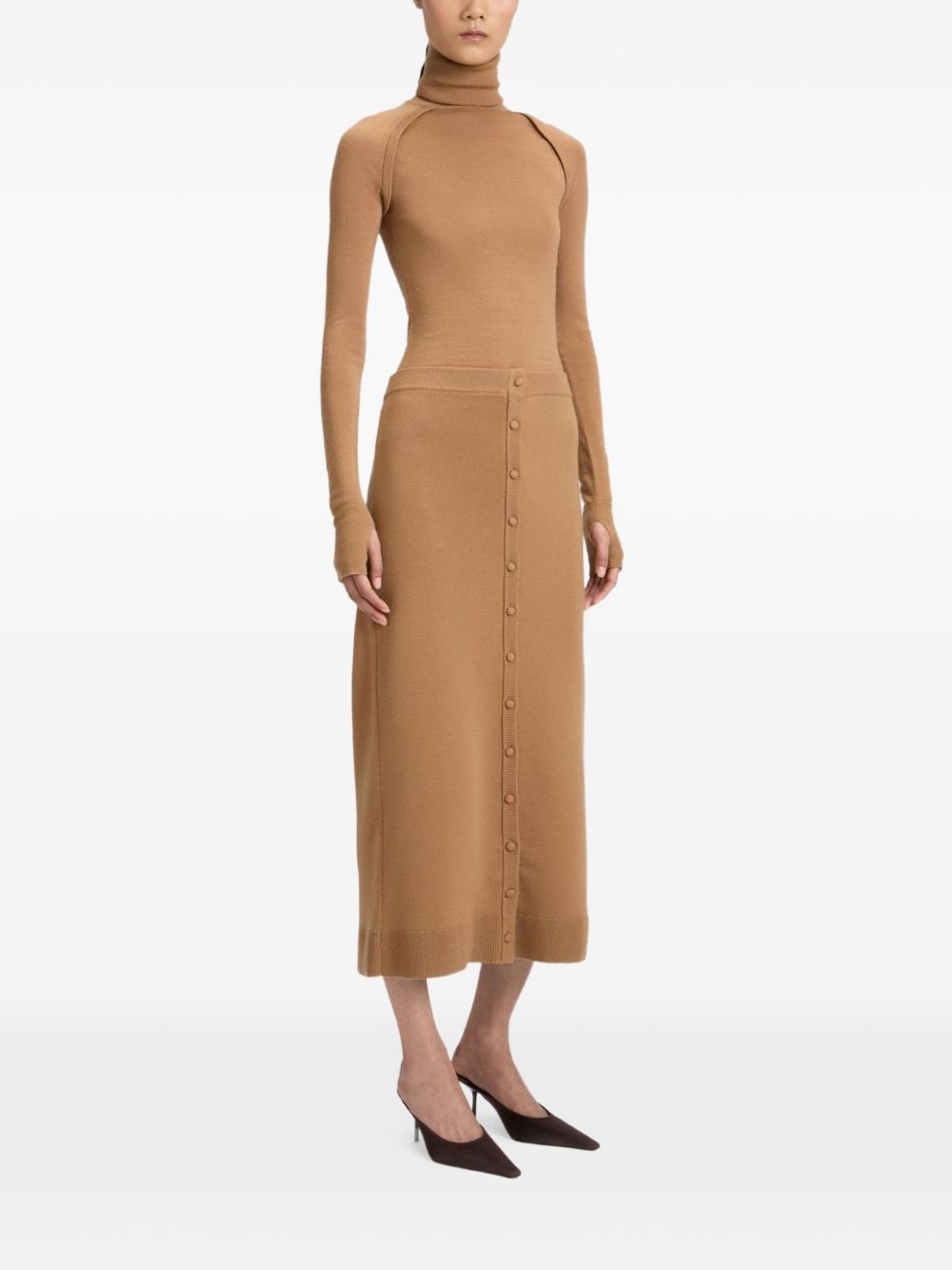 Button Detail midi skirt - 3