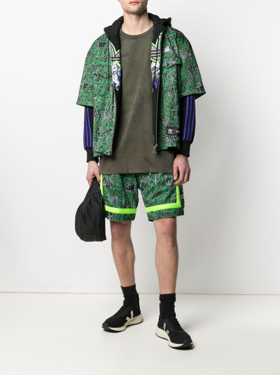 adidas graphic-print deck shorts outlook