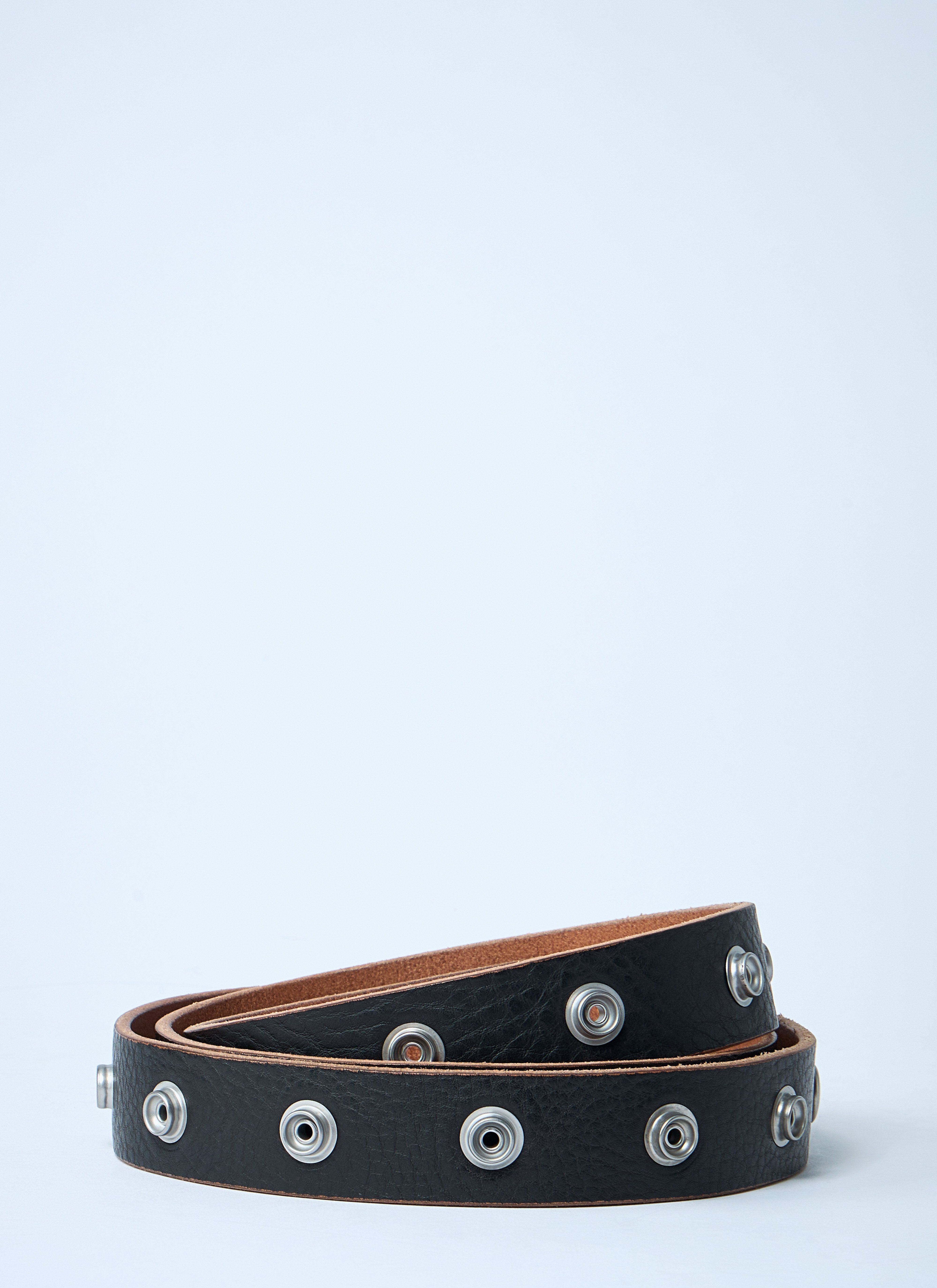Rick Owens Men Snap Leather Belt - 5