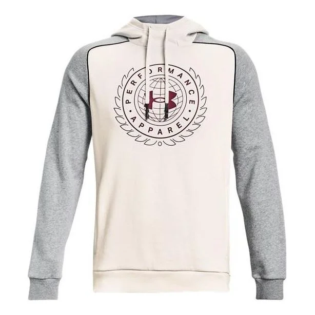 Armour Rival의 다양성 Fleece Hoodie '베이지 그레이' 1373831-112 - 1