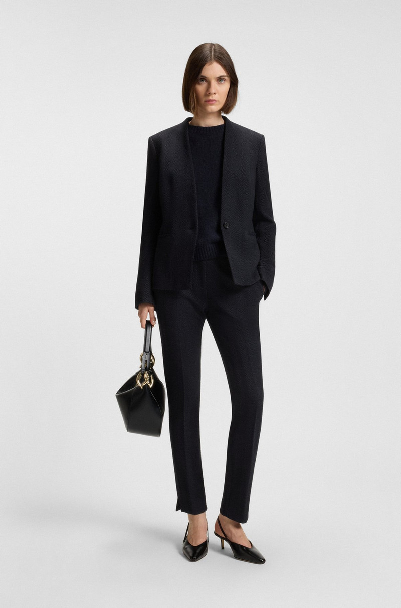 BOSS REGULAR-FIT BLAZER IN CREASE-RESISTANT HERRINGBONE STRETCH JERSEY outlook