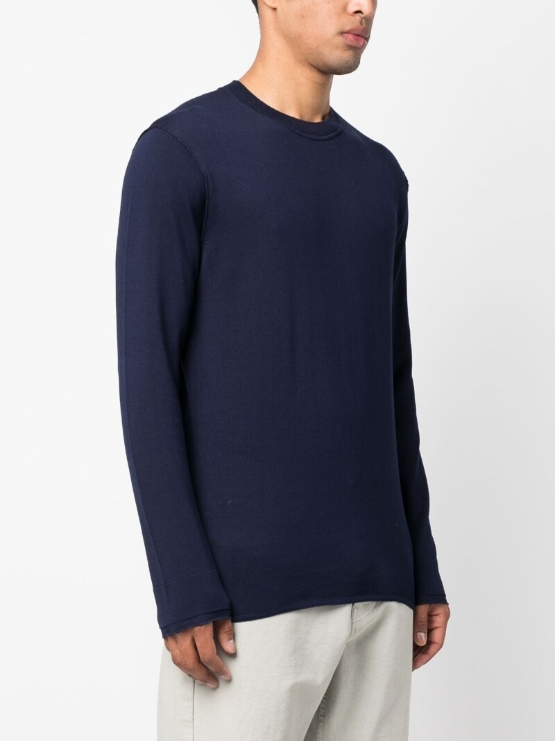 crew-neck cotton jumper - 3