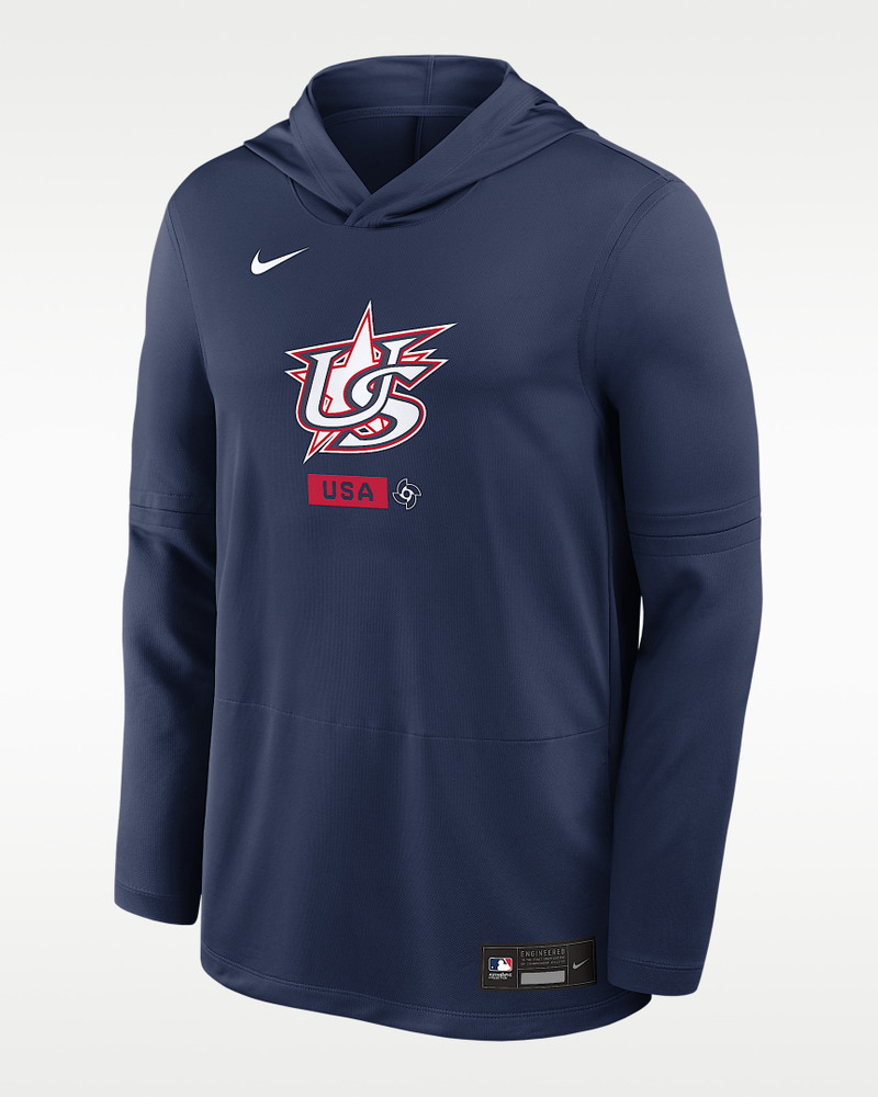 USA Baseball 2026 World Baseball Classic Men's Nike Dri-FIT Long-Sleeve Hooded Top 1