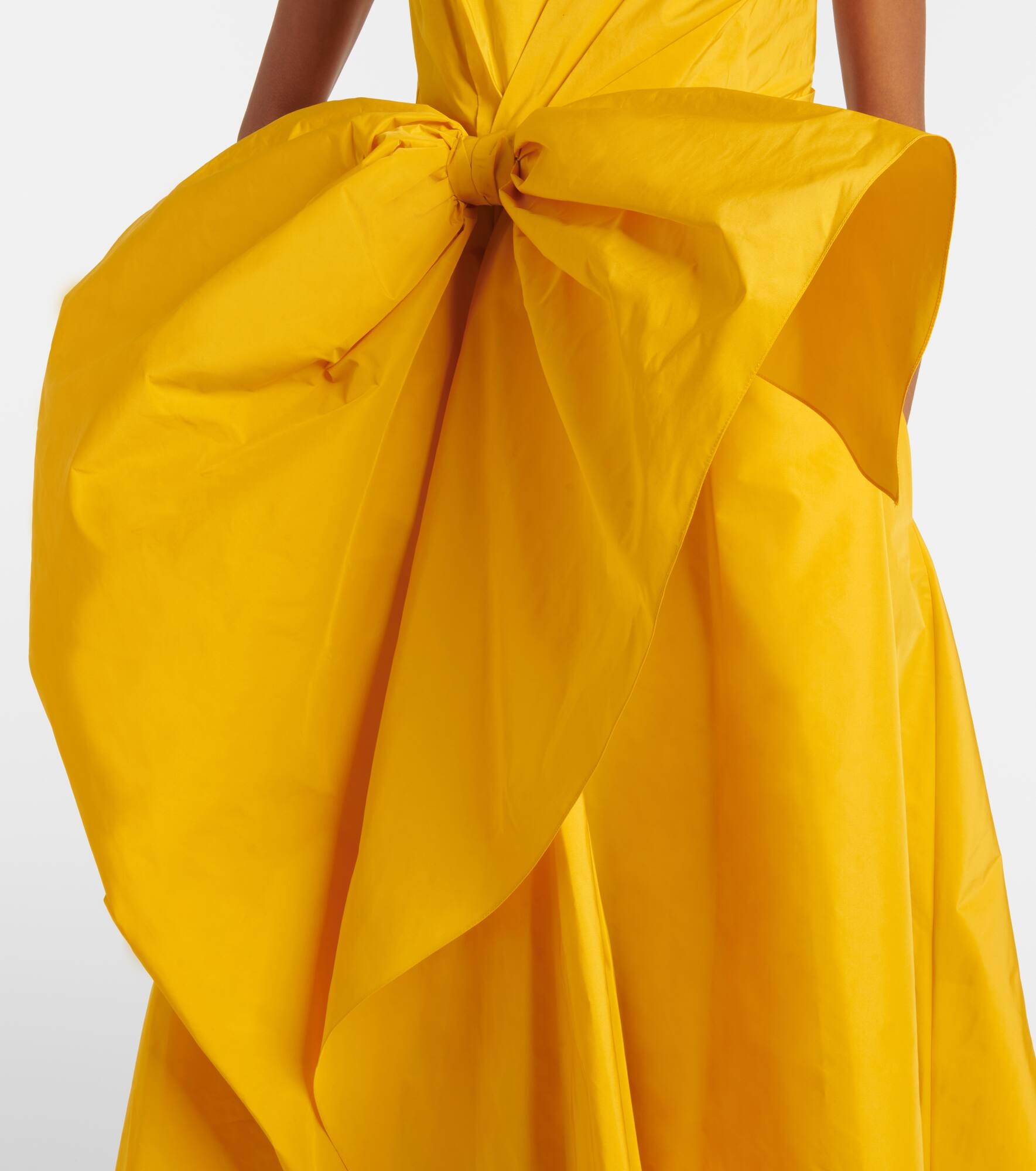 Nura bow-detail taffeta midi dress - 5