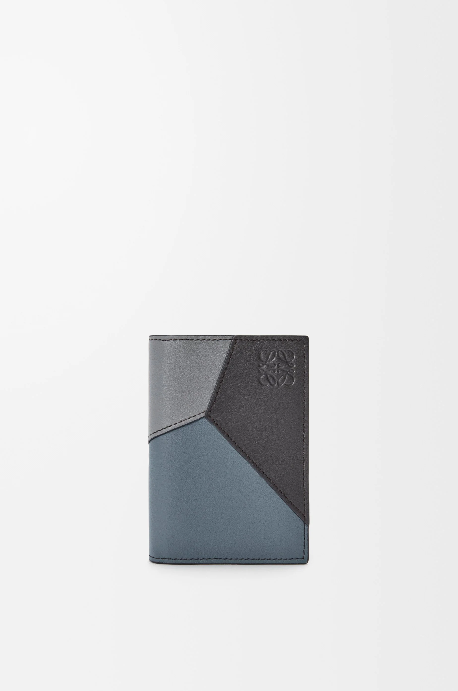 Puzzle bifold cardholder in classic calfskin - 1