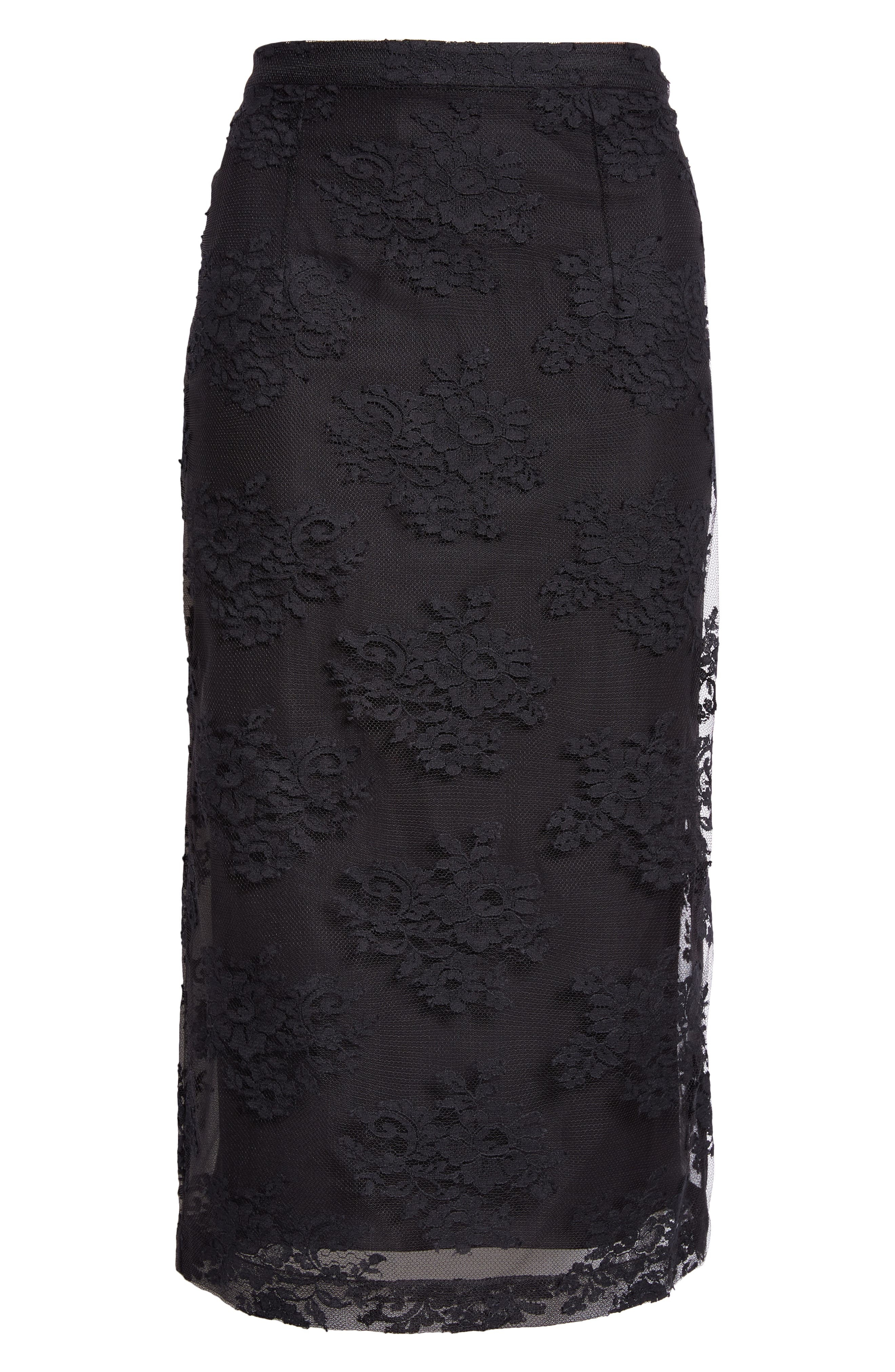 Floral Lace Pencil Skirt - 6