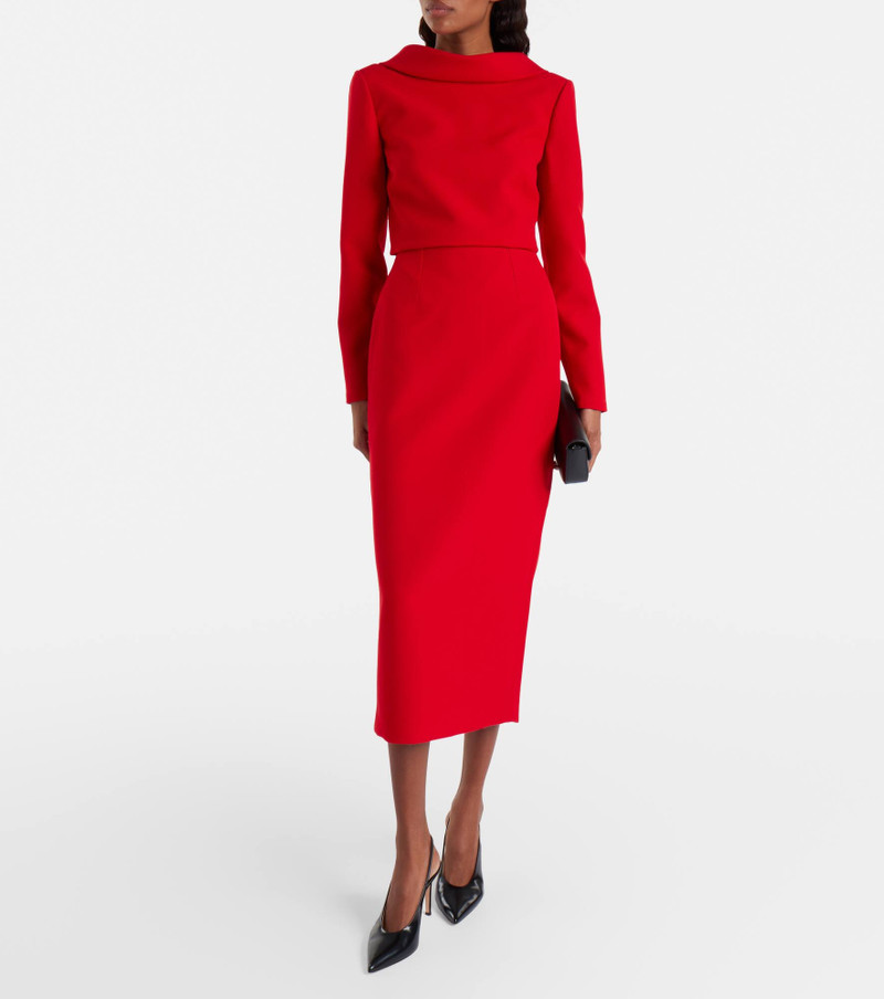 ROLAND MOURET Crêpe pencil skirt outlook