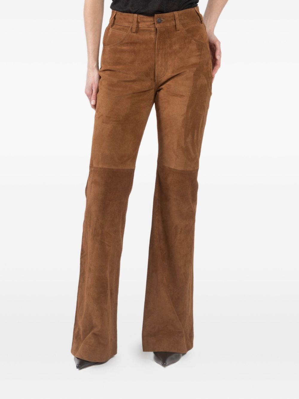 Roe flared suede trousers - 4