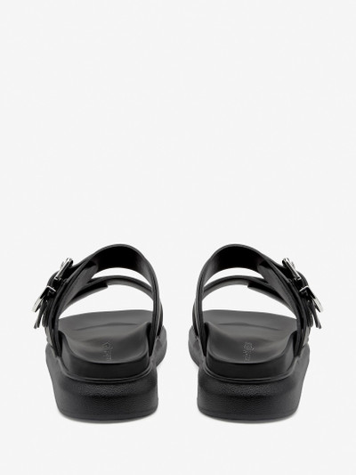 Alexander McQueen Men's Hybrid Slide in Black/silver outlook
