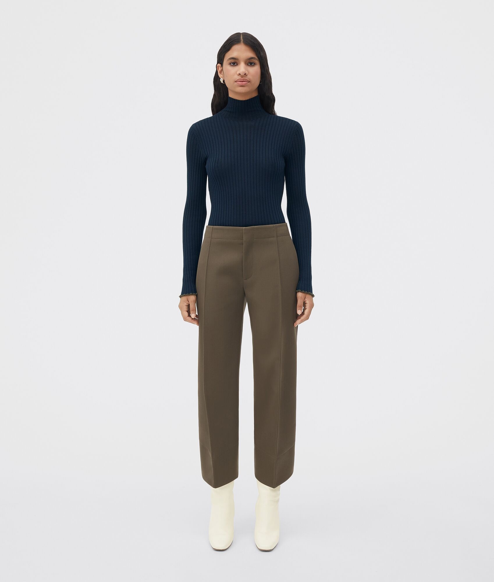 lightweight cashmere and silk ribbed jumper - 1