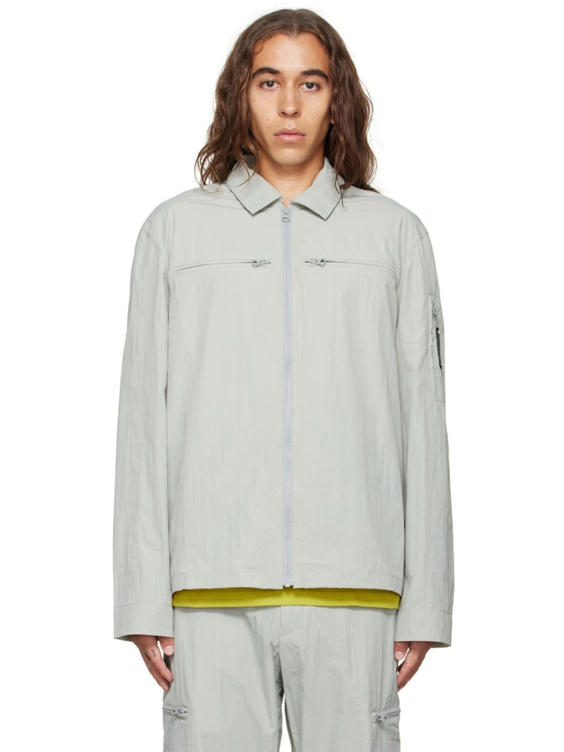 Gray Gaussian Overshirt - 1
