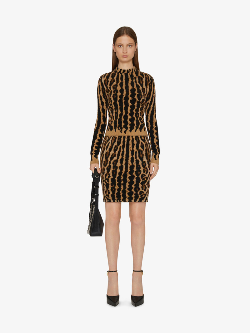 Givenchy SKIRT IN LEOPARD KNITTED MOHAIR AND WOOL outlook