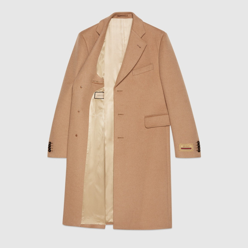 Camel coat with label 5