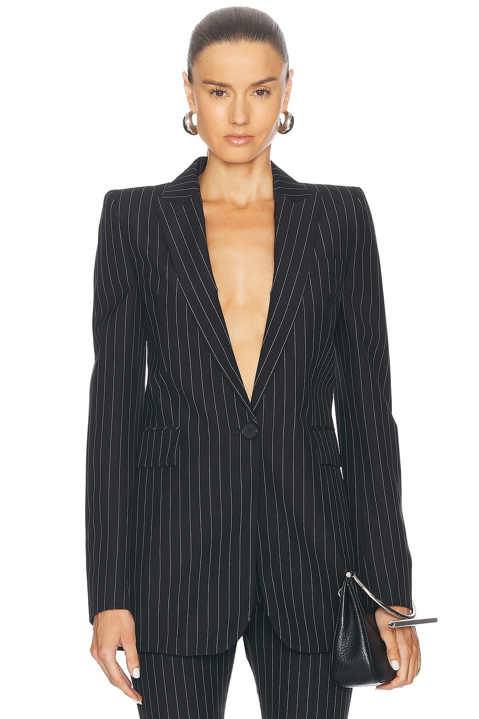 Pinstripe Blazer - 1