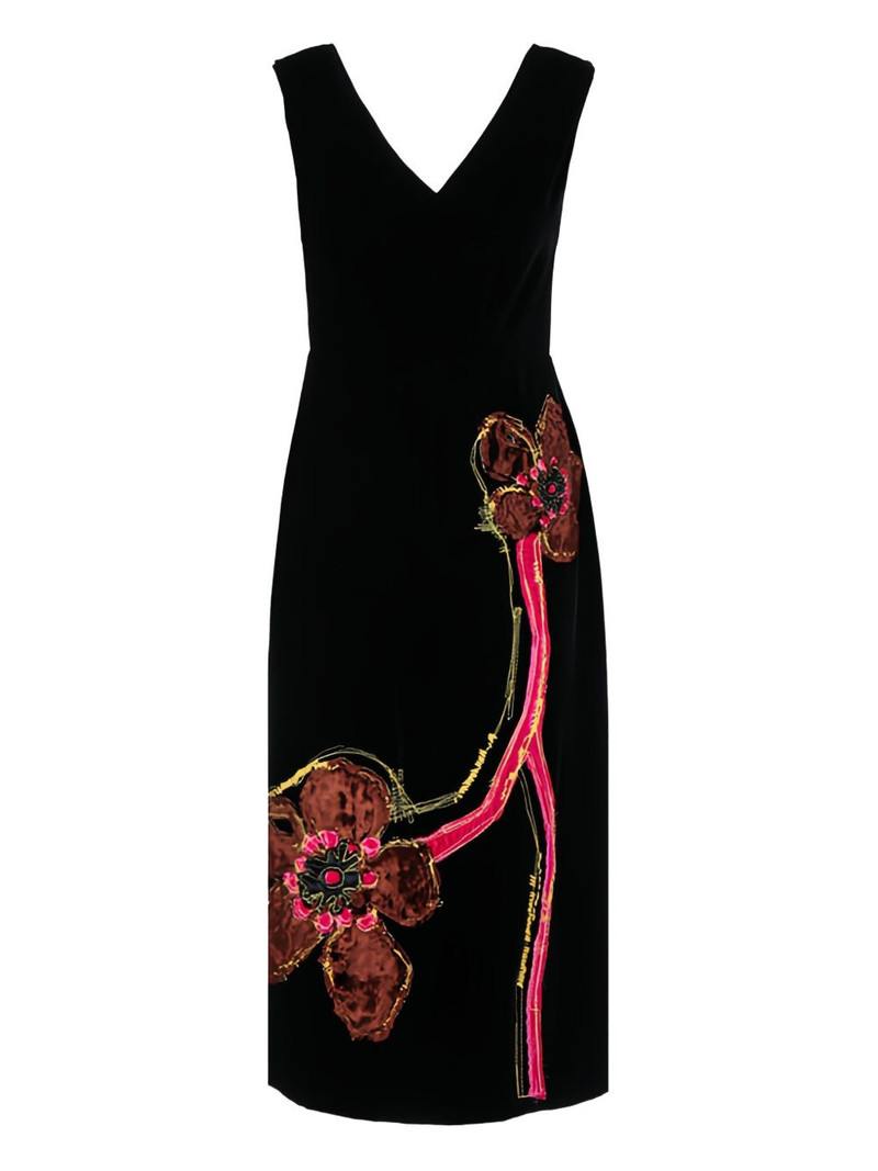 embroidered velvet dress 1