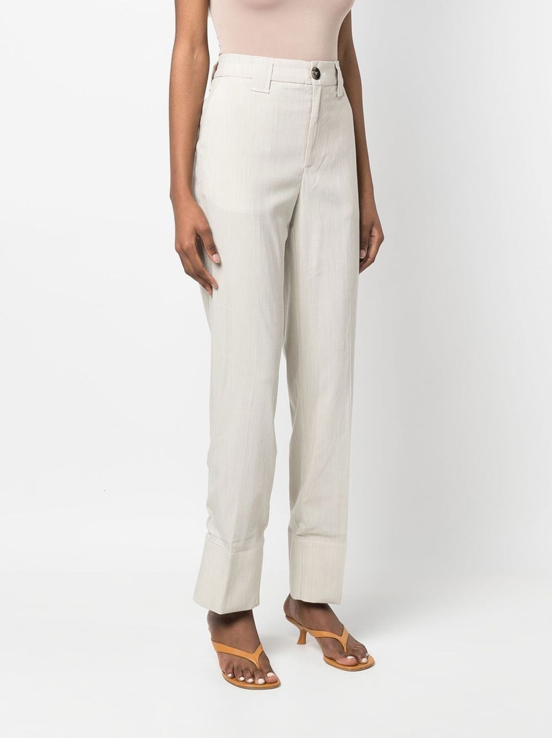 high-waisted straight-leg 바지 3