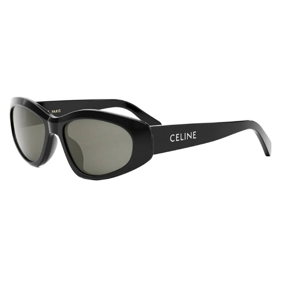 Celine Monochroms Smoke Oval Men's Sunglasses CL40279U 01A 57 - 2