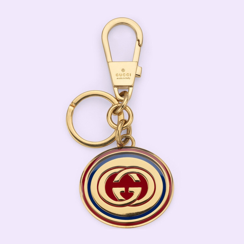 Enamel keychain with Interlocking G 1