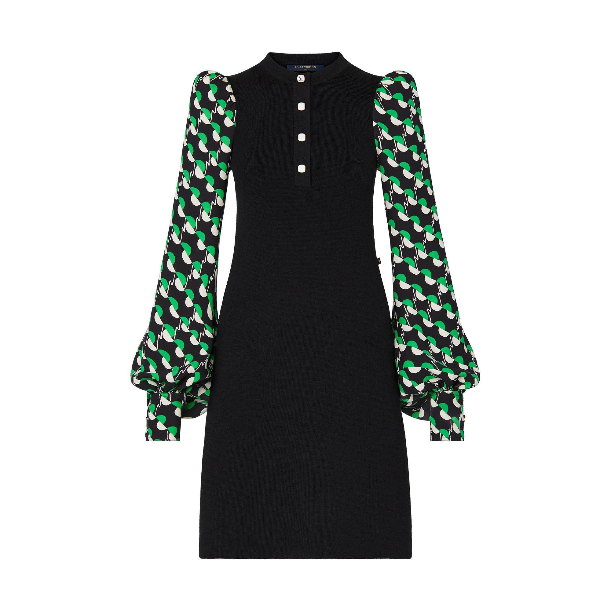 Buttoned Collar Dress - 1