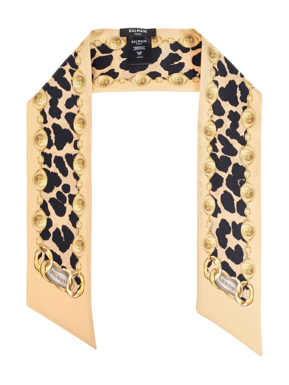 leopard-print silk scarf - 1