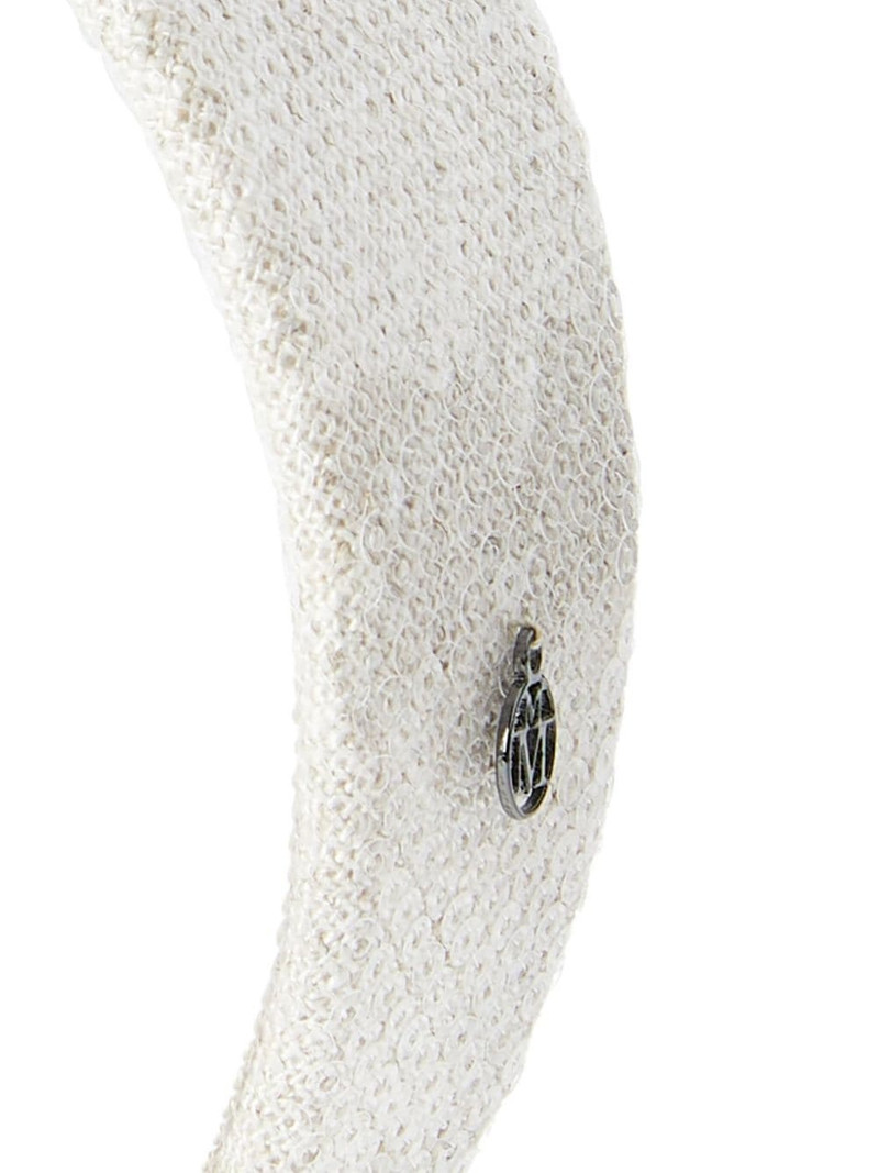 MAISON MICHEL logo-charm sequinned headband outlook