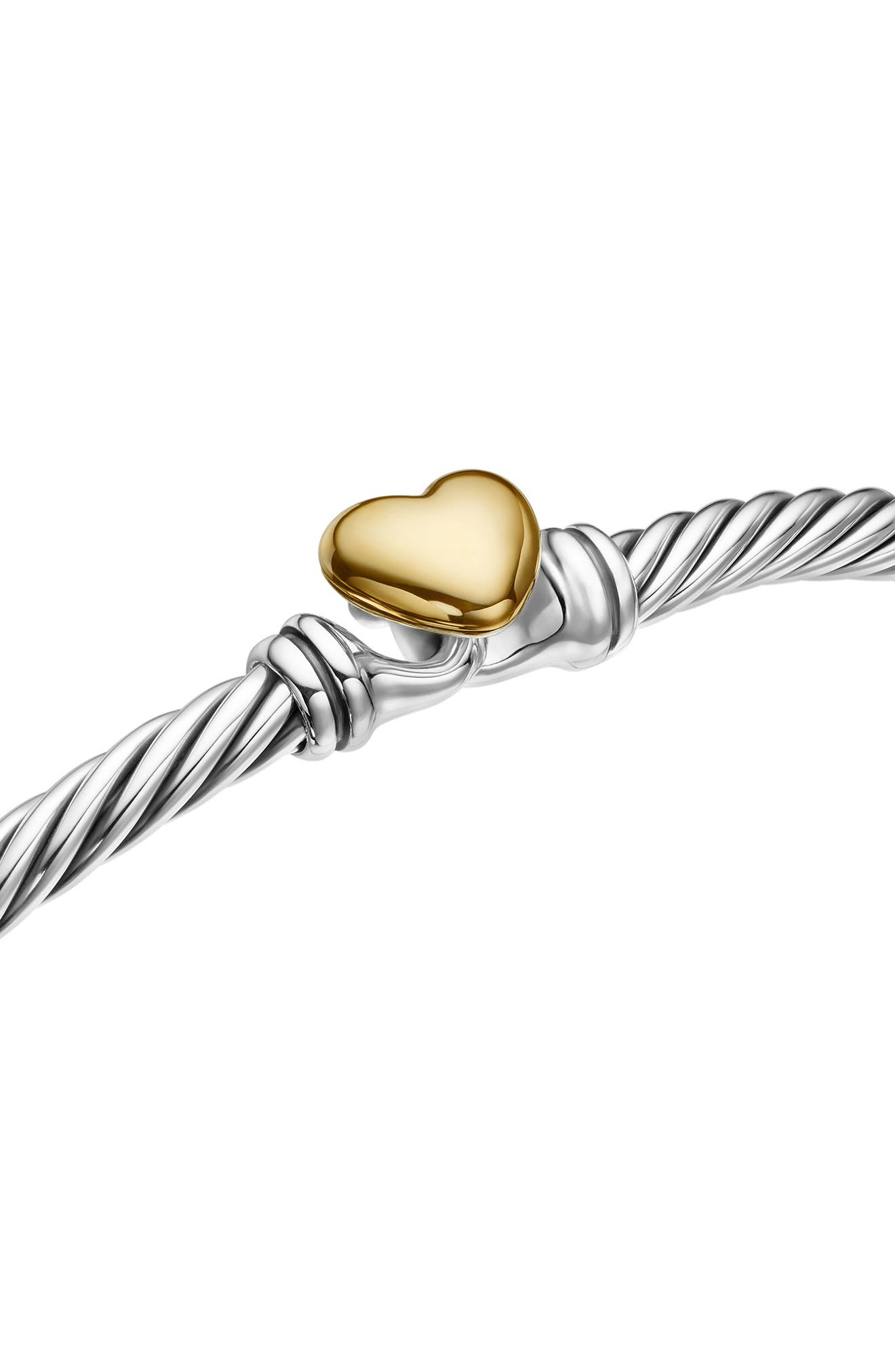 David Yurman Cable Collectibles® Heart Bracelet with 18K Gold, 3mm in Two Tone at Nordstrom - 7