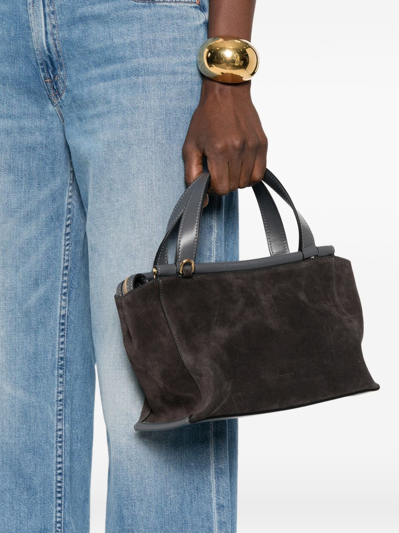 WANDLER Ida suede top handle tote bag outlook