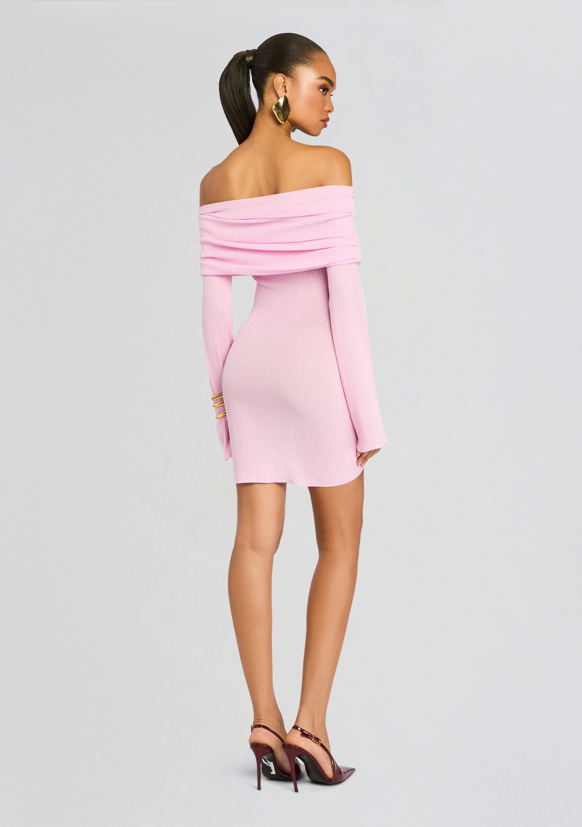 GALLI RIB KNIT MINI DRESS - 4